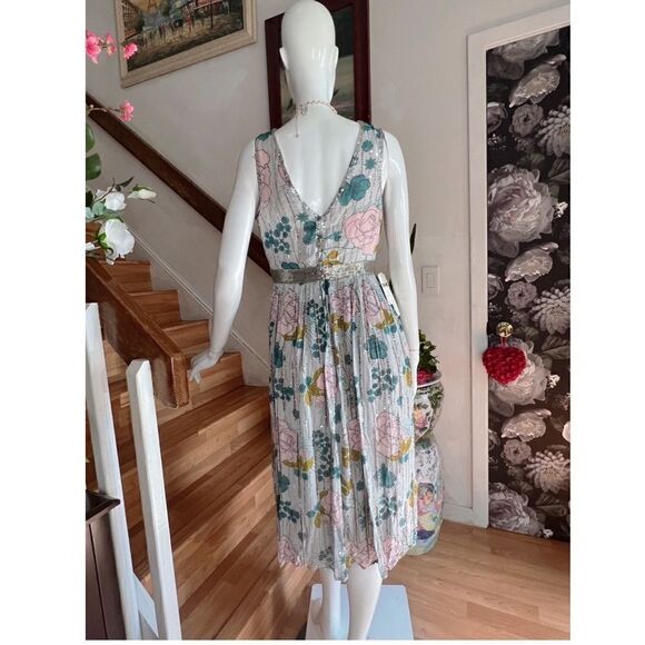 ANTHROPOLOGIE Sylvia Beaded Fringe Midi Dress - Picture 4 of 5